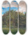 Triptych art skateboard deck of Charles Franois Daubigny French Orchard At Harvest Time Le Verger by Charles Francois Daubigny (1817-1878)