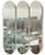 Triptych art skateboard deck of Charles Caryl Coleman View Of The Pincio In Rome With The Villa Medici And The Trinit Dei Monti by Charles Caryl Coleman (1840-1928)