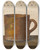 Triptych art skateboard deck of John Matulis Cup With Slip Decoration by John Matulis