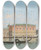 Triptych art skateboard deck of Karl Kaufmann Venice A View Of St Marks Colum by Karl Kaufmann (1843-1905)