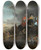 Triptych art skateboard deck of Jan Weenix The Dutch Ambassador On His Way To Isfahan by Jan Weenix (1641-1719)