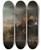 Triptych art skateboard deck of Jan Baptist Weenix The Dutch Ambassador On His Way To Isfahan by Jan Baptist Weenix (1621-1660)