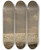 Triptych art skateboard deck of Amaldus Nielsen Drivende Skyer by Amaldus Nielsen (1838-1932)
