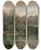 Triptych art skateboard deck of Martin Rico Y Ortega Washerwomen Of The Varenne by Martin Rico Y Ortega (1833-1908)