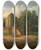 Triptych art skateboard deck of Raden Saleh Javanese Temple In Ruins by Raden Saleh (1811-1880)