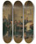 Triptych art skateboard deck of Friedrich Friedlnder Soldaten In Der Kantine_1 by Friedrich Friedlander (1825-1901)