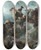 Triptych art skateboard deck of Ferdinand Keller Der Groe Kurfrst Vor Der Schlacht Bei Fehrbellin by Ferdinand Keller (1842-1922)