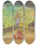 Triptych art skateboard deck of Jn Novk Matka S Demi Vo Vidieckej Krajine by Jan Novak (1921-1944)