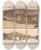 Triptych art skateboard deck of Louis Agassiz Recherches Sur Les Poissons Fossiles Pl383 by Louis Agassiz (1807-1873)