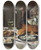 Triptych art skateboard deck of Pieter Claesz Still Life With A Turkey Pie by Pieter Claesz (1596-1660)