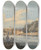 Triptych art skateboard deck of Thomas Girtin The New Walk York by Thomas Girtin (1775-1802)