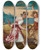 Triptych art skateboard deck of Pietro Degli Ingannati The Rape Of Europa by Pietro degli Ingannati (1529-1548)