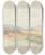 Triptych art skateboard deck of Nicholas Chevalier Mr Mackellars Station The Waimea Plains Southland by Nicholas Chevalier (1828-1902)