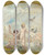 Triptych art skateboard deck of Albert Besnard Le Printemps Ou Le Matin De La Vie by Albert Besnard (1849-1934)