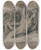 Triptych art skateboard deck of David Humbert De Superville Ontzetting Angstige Figuren In Vlammen Of Golven by David Humbert De Superville (1770-1849)