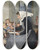 Triptych art skateboard deck of Albert Anker Die Kinderkrippe I by Albert Anker (1831-1910)