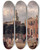 Triptych art skateboard deck of Ferdinand Richardt Independence Hall In Philadelphia by Ferdinand Richardt (1819-1895)