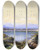Triptych art skateboard deck of John Gully Mount Cook_3 by John Gully (1819-1888)