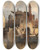 Triptych art skateboard deck of August Von Siegen Cappriccio by August Von Siegen (1850-1910)