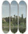 Triptych art skateboard deck of Martin Rico Y Ortega At The Edge Of The Water by Martin Rico Y Ortega (1833-1908)