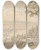 Triptych art skateboard deck of Matthus Merian The Elder View Of Basle From Grenzacherhorn by Matthus Merian the elder (1593-1650)