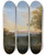 Triptych art skateboard deck of Wolfgang Adam Tpffer View Of Lake Geneva And The Montblanc Massif From The Heights Of Chambsy Behind The House Of The Empress Josphine by Wolfgang Adam Topffer (1766-1847)
