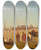 Triptych art skateboard deck of Charles Thodore Frre A Caravan At Rest The Temple Of Karnak Thebes In The Distance by Charles Theodore Frere (1814-1888)