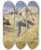 Triptych art skateboard deck of Peder Severin Kryer Threshing In The Abruzzi Civit Dantino by Peder Severin Kroyer (1851-1909)