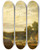 Triptych art skateboard deck of Pieter Stalpaert Hilly Landscape by Pieter Stalpaert (1572-1639)