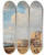 Triptych art skateboard deck of William Wyld Venice View Of The Campanile And Santa Maria Della Salute by William Wyld (1806-1889)