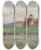 Triptych art skateboard deck of Maximilien Luce Bords De La Bresle by Maximilien Luce (1858-1941)