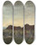 Triptych art skateboard deck of Alexandre Jacovleff Nomads In The Region Of Meshed by Alexandre Jacovleff (1887-1938)