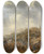 Triptych art skateboard deck of Hendrick De Meijer The Dunes At Scheveningen by Hendrik Meijer (1620-1689)