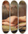 Triptych art skateboard deck of Luis Ricardo Falero Reclining Nude by Luis Ricardo Falero (1851-1896)