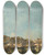 Triptych art skateboard deck of Francesco Guardi Venice A View Of The Rialto Bridge Looking North From The Fondamenta Del Carbon by Francesco Guardi (1712-1793)
