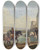 Triptych art skateboard deck of Franz Xaver Reinhold Blick Auf Melk by Franz Xaver Reinhold (1816-1893)