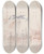 Triptych art skateboard deck of Joseph Mallord William Turner The Channel Sketchbook 43 by Joseph Mallord William Turner (1775-1851)