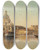 Triptych art skateboard deck of Karl Kaufmann Venedig Kanal Grande Mit Blick Auf Santa Maria Della Salute by Karl Kaufmann (1843-1905)