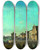 Triptych art skateboard deck of Bernardo Bellotto View Of Via Di Ripetta In Rome by Bernardo Bellotto (1721-1780)
