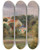 Triptych art skateboard deck of Pierreauguste Renoir Houses In A Park Maisons Dans Un Parc by Pierre-Auguste Renoir (1841-1919)