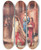 Triptych art skateboard deck of Eugen Von Blaas A Celebration In The Palazzo by Eugen Von Blaas (1843-1931)