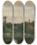 Triptych art skateboard deck of Martin Rico Y Ortega On The Seine by Martin Rico Y Ortega (1833-1908)