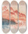 Triptych art skateboard deck of Joseph Mallord William Turner The Channel Sketchbook 45 by Joseph Mallord William Turner (1775-1851)