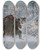 Triptych art skateboard deck of Julian Falat Return From The Bear Hunt by Julian Falat (1853-1929)