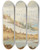 Triptych art skateboard deck of Charles Decimus Barraud The White Terraces by Charles Decimus Barraud (1822-1897)