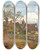 Triptych art skateboard deck of Benjamin Williams Leader An Old Worcester Farm An October Day After Rain by Benjamin Williams Leader (1831-1923)