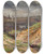 Triptych art skateboard deck of Johan Christian Dahl View Of Meissenstudy by Johan Christian Dahl (1788-1857)