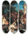 Triptych art skateboard deck of Hans Makart Bacchus And Ariadne by Hans Makart (1840-1884)