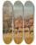 Triptych art skateboard deck of Gza Mszly Heuwagen by Geza Meszoly (1844-1887)