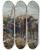Triptych art skateboard deck of Jozef Brandt Fair In Balta Podolia Region by Jozef Brandt (1841-1915)